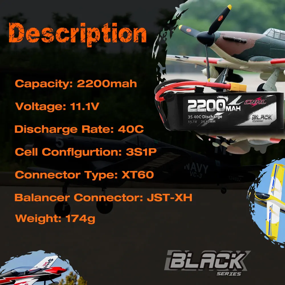 High Performance 2200mAh 3S Lipo Battery for RC