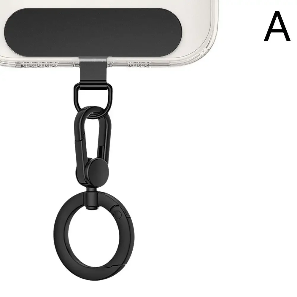 Rotatable Metal Phone Lanyard Connector with Steel Clip
