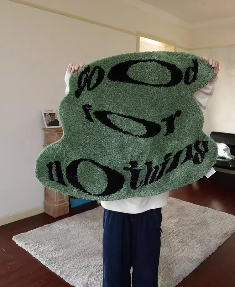 Irregular Tufted Letters Rug