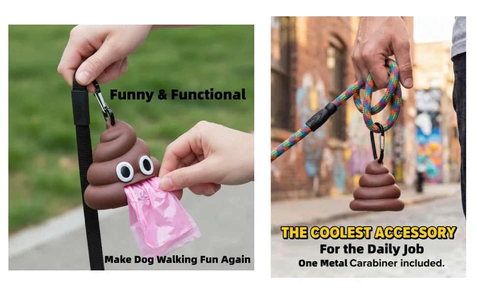 Cute and Functional Dog Poop Bag Holder for Leash