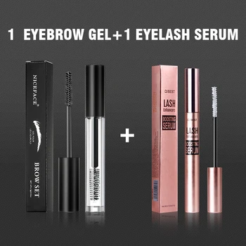 속눈썹 성장 세럼 및 눈썹 젤 세트, 영양 세럼, 속눈썹 강화제, 연장 눈썹 젤