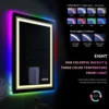 LUVODI Rectangle RGB LED Bath Mirror Wall Mounted Waterproof Demist Vanity Makeup Mirror with Multicolor Lights 1