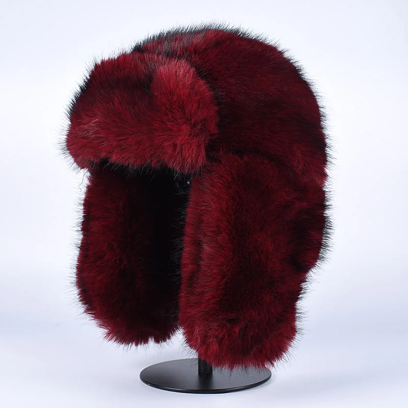 Luxury Russian Faux Fur Hat Women Ushanka 2025 Autumn Winter Warm