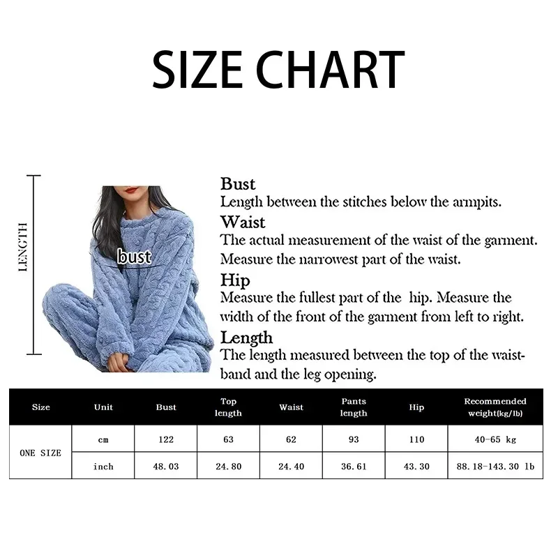 Women Pajamas Set Winter Sleepwear Solid Velvet 2 Piece Pant Home Suit Fluffy Casual Pajama Warm Round Neck Night Wear 2023