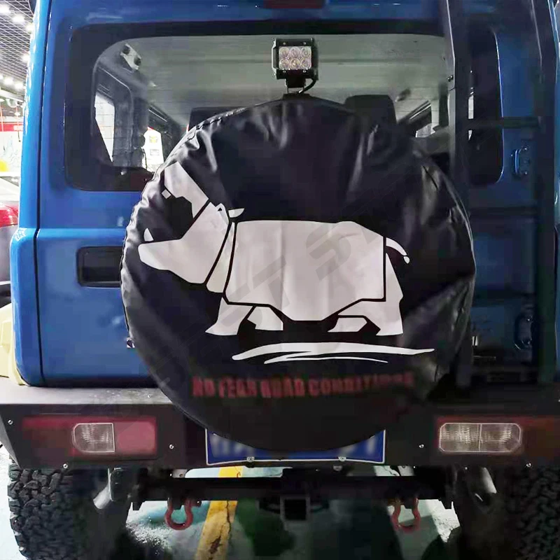15'' Inch Car PU Leather Spare Tire Cover Case Protector Spare Wheel Bag Waterproof For Suzuki Jimny Accessories JB64 JB74 tire cover