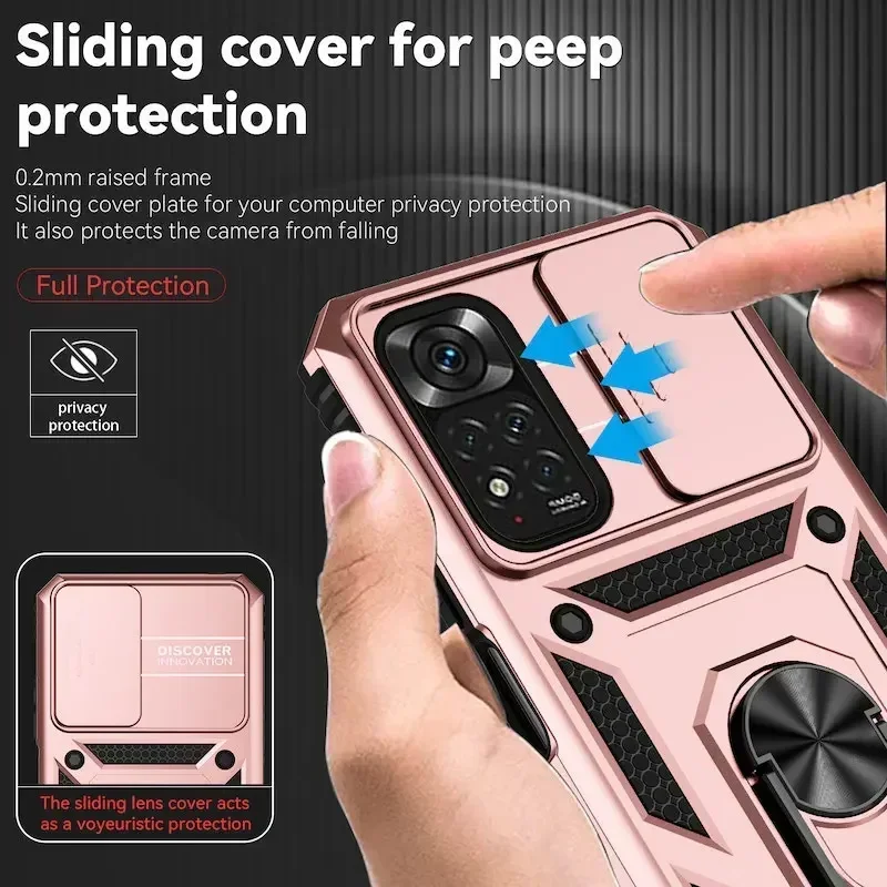 Enhanced Armor Ring Bracket Phone Case with Kickstand and 360° Protection