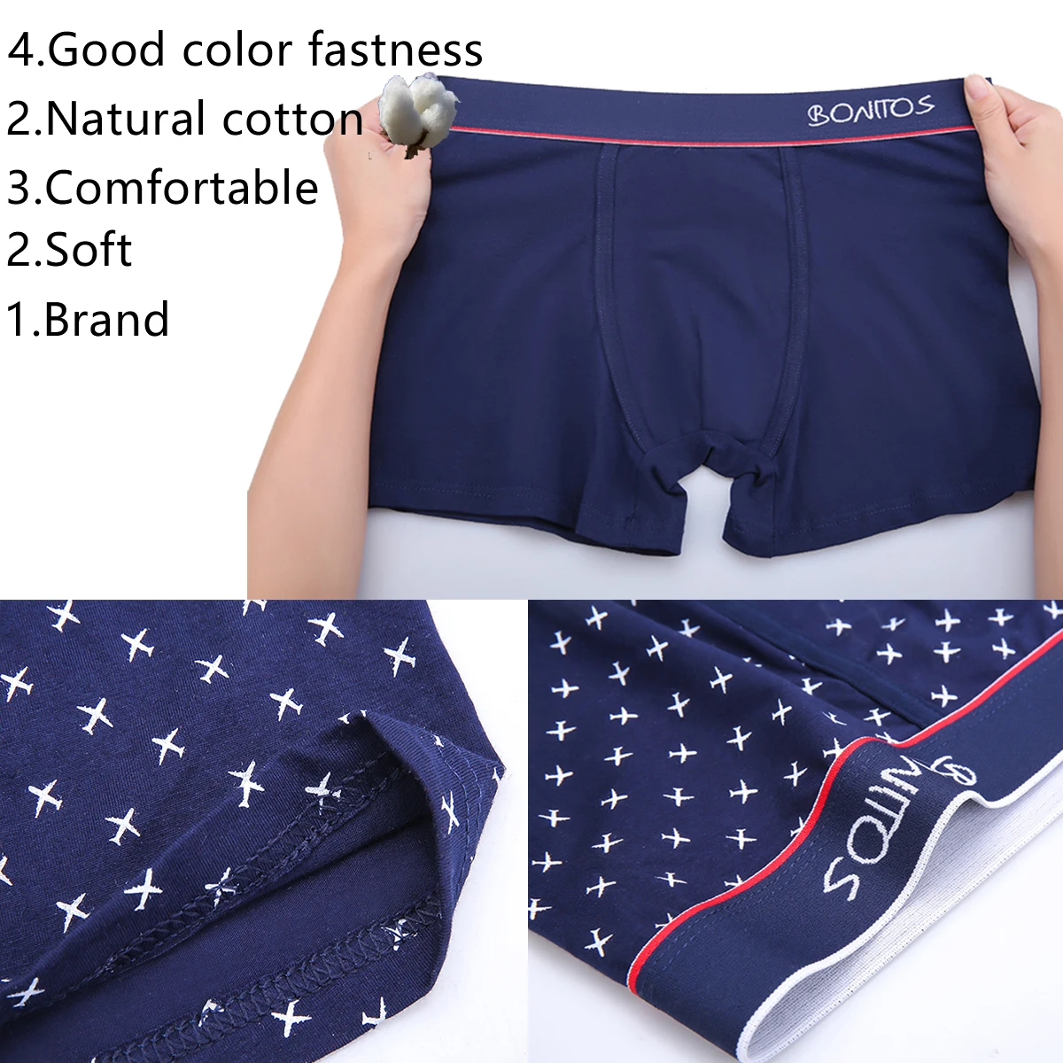 Men's Boxer Shorts: in Cotton, Solid Color or Patterned