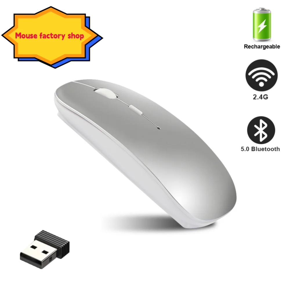 Mouse Bluetooth Per Apple Macbook Air Pro Retina 11 12 13 15 16 Mac Book Laptop Mouse Wireless Mouse Da Gioco Muto Ricaricabile