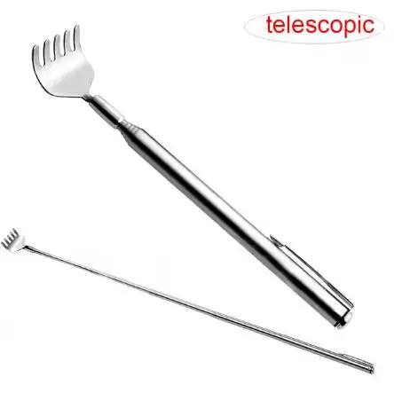 Extendable Massage Claw Back Scratcher Stainless Steel Claw Back Scraper Extendable Telescopic Itch Stick Health Products Hackle