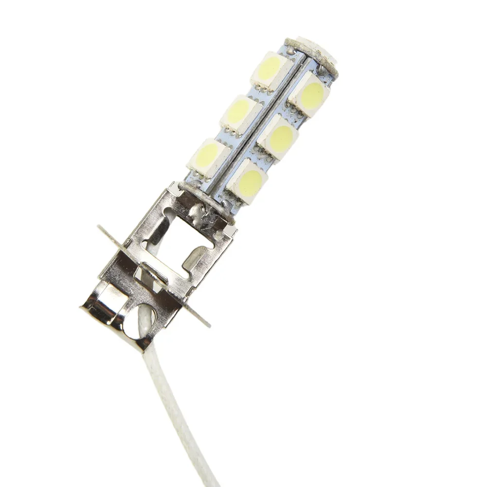 자동차 조명 안개등 DRL 운전 램프 손전등 토치, 교체 LED 전구, 매우 밝은 조명, 6500K 화이트, H3 LED 6V, 2 개
