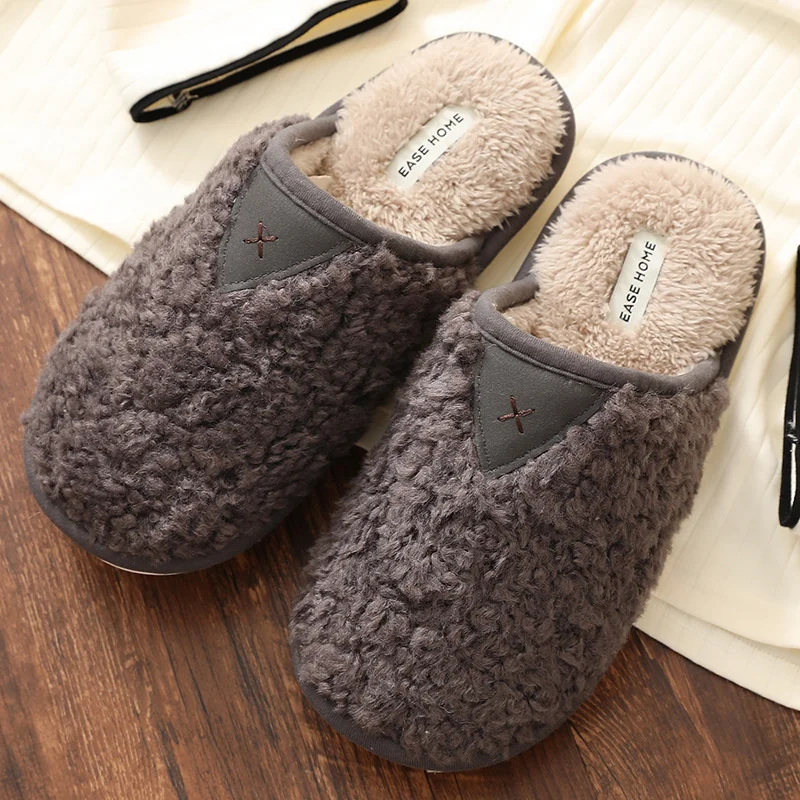 Cotton Slippers Women's Bow Household Warm Non-slip Couples Slippers House  Warm Women Fashion Casual Shoes