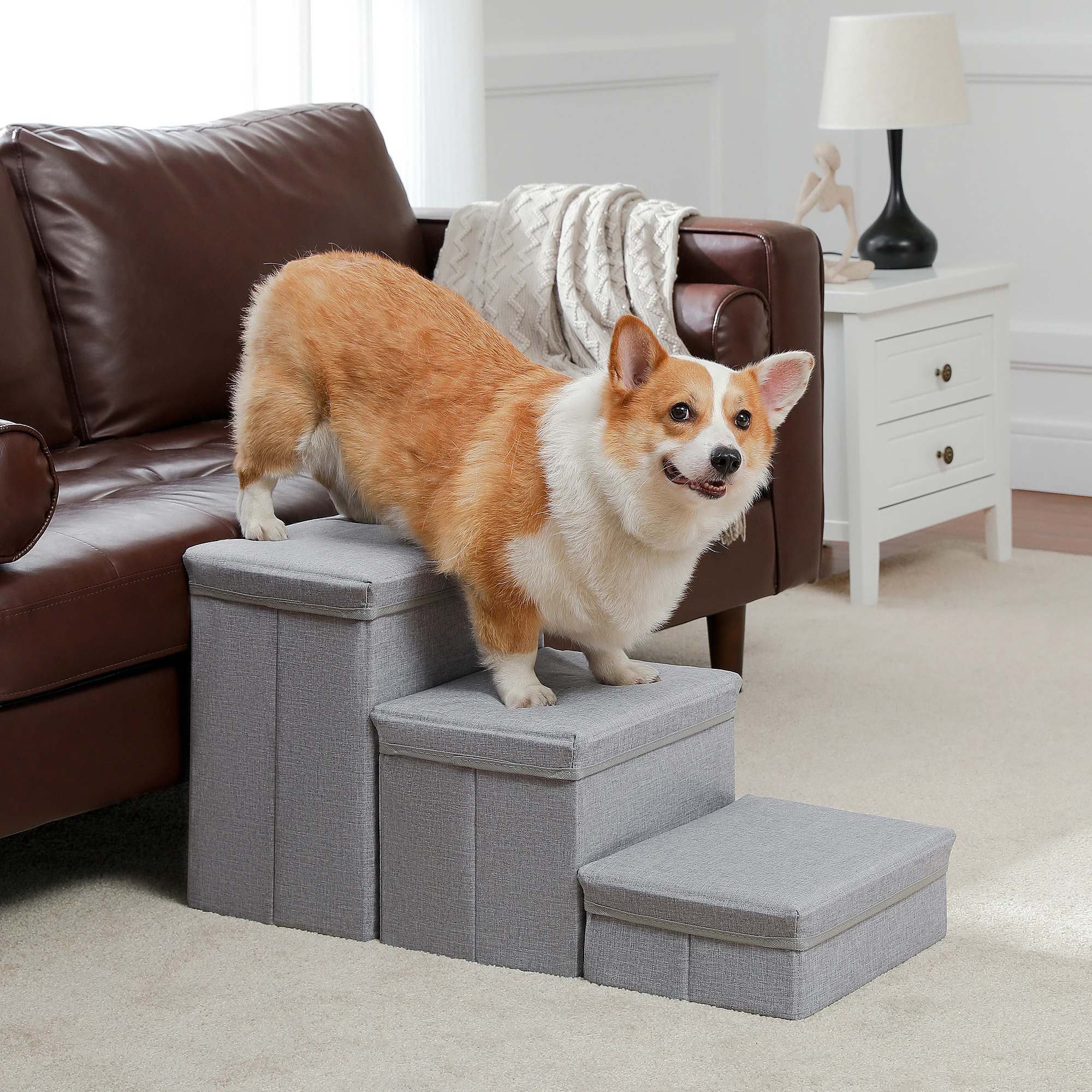 Pet Ramp Stairs Foldable 2 in 1 Pet Steps Stair Dog Ladder Puppy Stair Ladder Pet Stairs Dog Puppy Safety Ramps