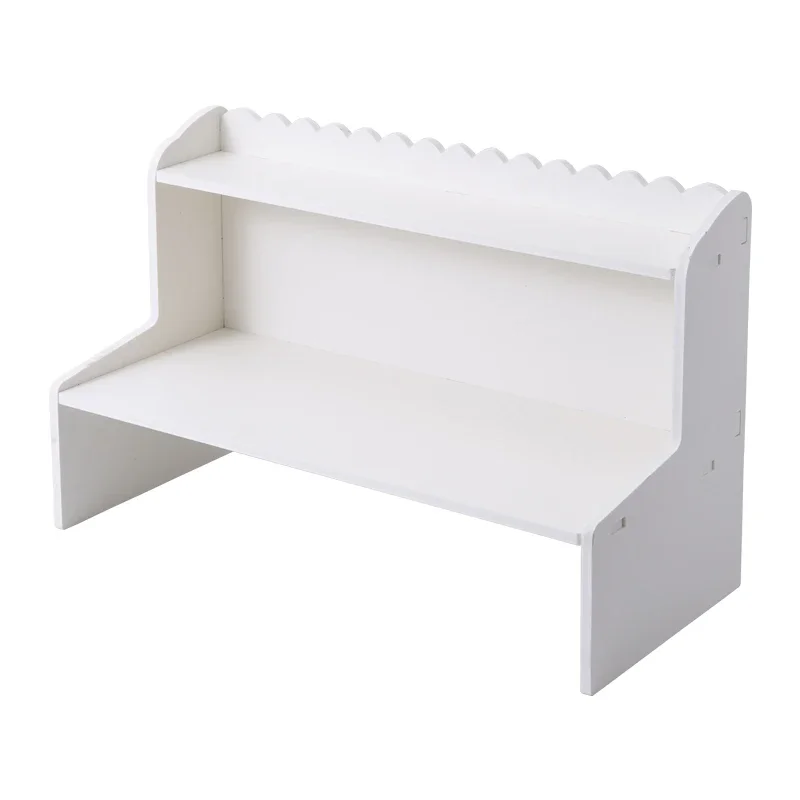 Estante de almacenamiento de escritorio para dormitorio de estudiantes, caja de papelería elevada para cosméticos, organizador de oficina, bandeja de archivos, accesorios de escritorio - AliExpress
