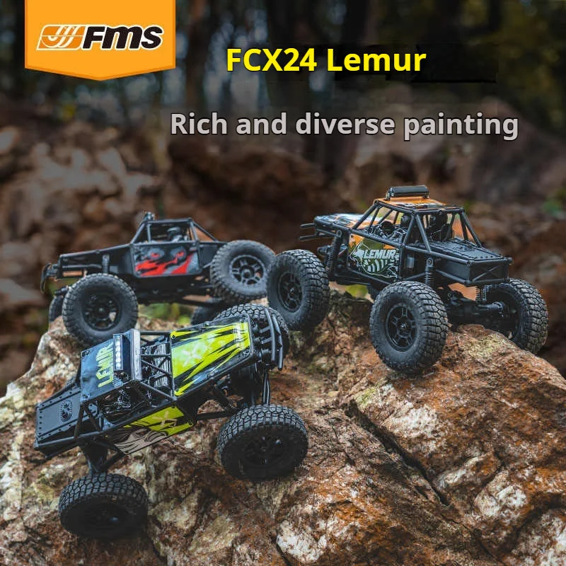 FMS 1:24 Lemur RC Remote Control Four-Wheel Drive Cross-Country Climbing Model FCX24 Two-Speed Variable Speed Desktop Model RTR 4