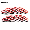 10pcs a Lot Syria Flag Silicone Rubber Bracelets Sports Wrist Band Bangle for Women Men 10pcs FB-0003 5