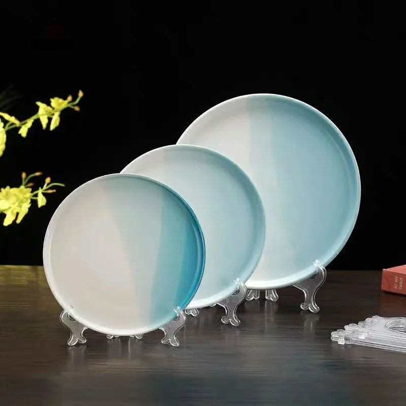 Cavalletto Espositore In Acrilico Per Piatti E Quadri – 2 Pezzi, Design Trasparente E Moderno