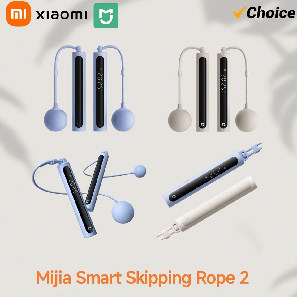 New Xiaomi Mijia Smart Skipping Rope 2 Non-slip Silicone Strip Large Ball Swinging Indoor Training Fitness Sports Jump Rope
