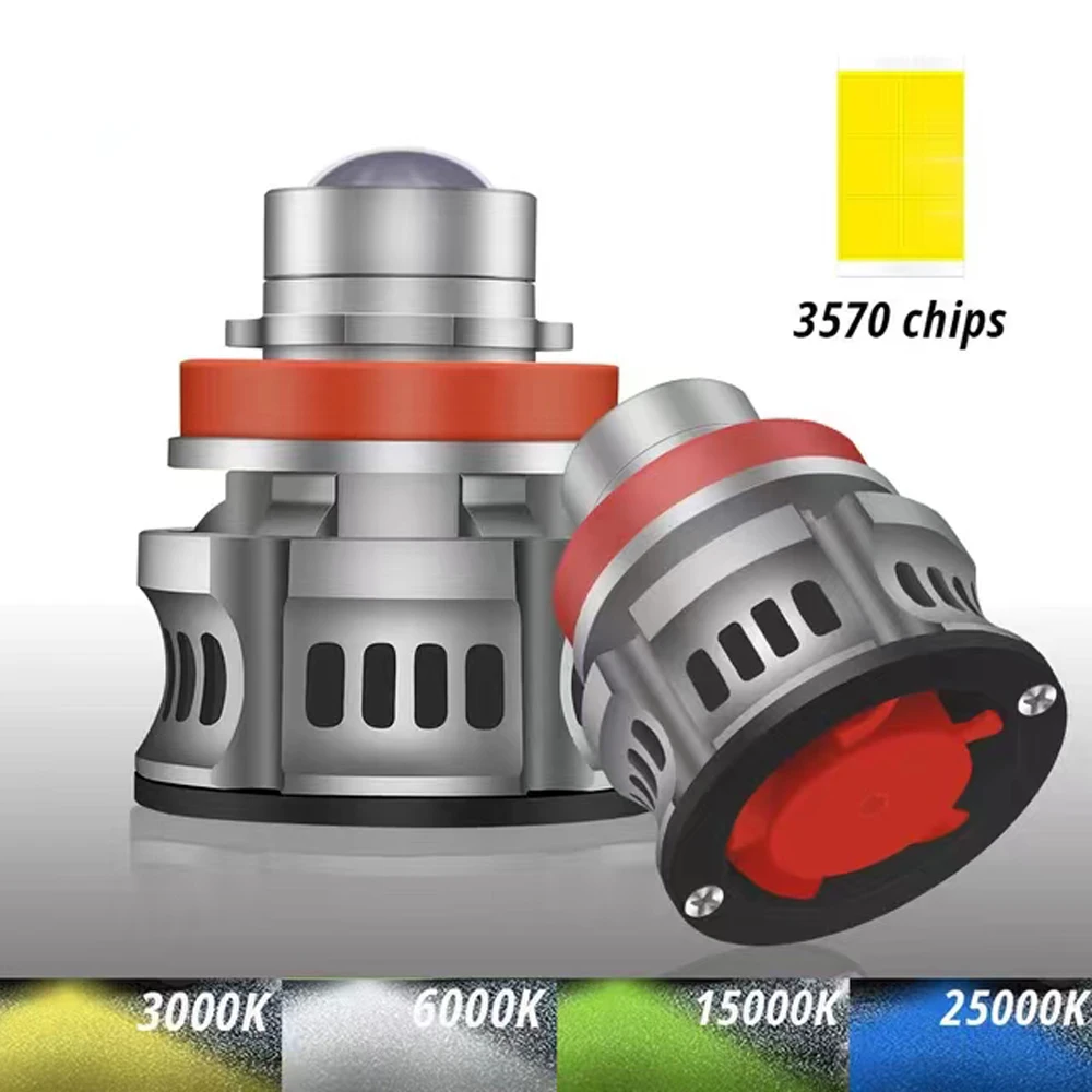 2Pcs120W LED Projector Laser H11 H7 Car Headlight Bulb 9012 9005 9006 HIR2 HB3 HB4 Car Driving