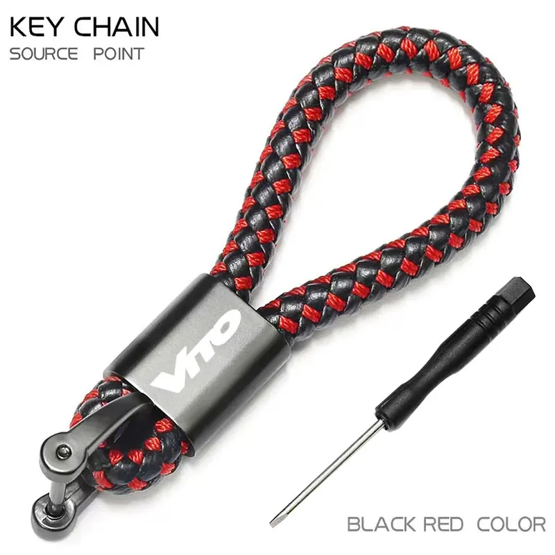 메르세데스 벤츠 AMG VITO 하이 퀄리티 자동차 액세서리, 맞춤형 로고, 꼰 로프 키링, 금속 키체인