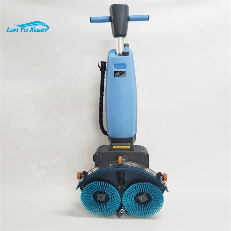 

folded decontamination double water tank counter-rotating double brush electric hand scrubber automatic floor cleaning machine