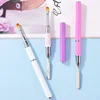 Dual Ended Nail Art Brush Acrylic UV Gel Extension Flower Drawing Pen UV Gel Remover Spatula Stick Manicure Accessories Tool 3