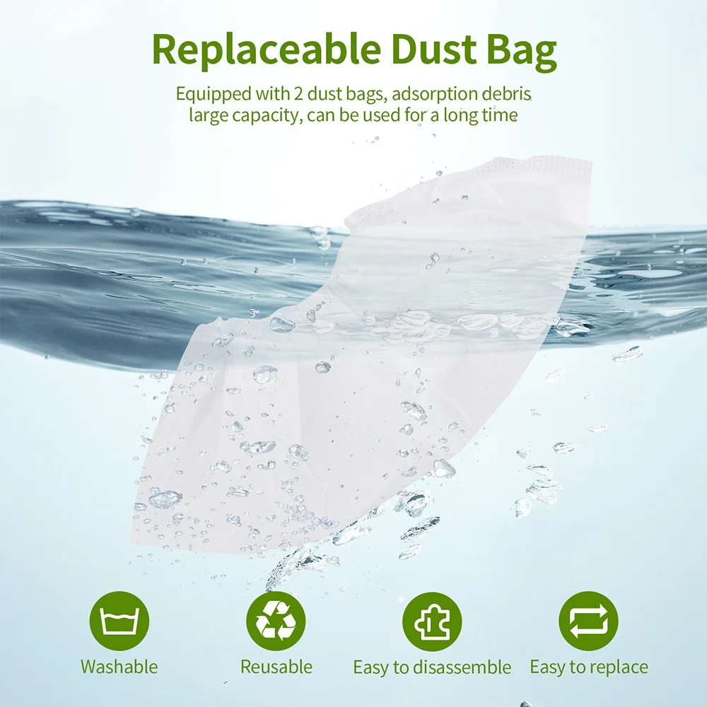 Mini USB Nail Dust Extractor Vacuum Cleaner Manicure Machine Tools Low Noise Nail Powder Sucker With 2 Dust Filter Bags