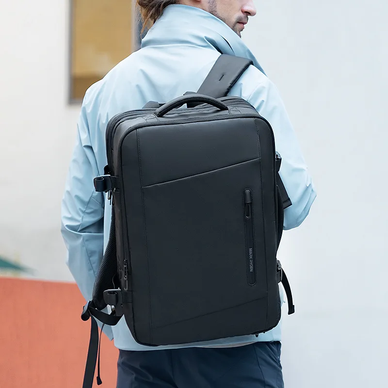 

Mark Ryden 17 inch Laptop Backpack Raincoat Male Bag USB Recharging Multi-layer Space Travel Male Bag Anti-thief Mochila