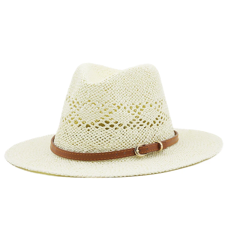 Moda Moda Moda Cappello da cowboy fatto a mano con cavità, da donna e da uomo, estivo, da viaggio, da spiaggia, unisex, solido, occidentale, parasole_voghion.com