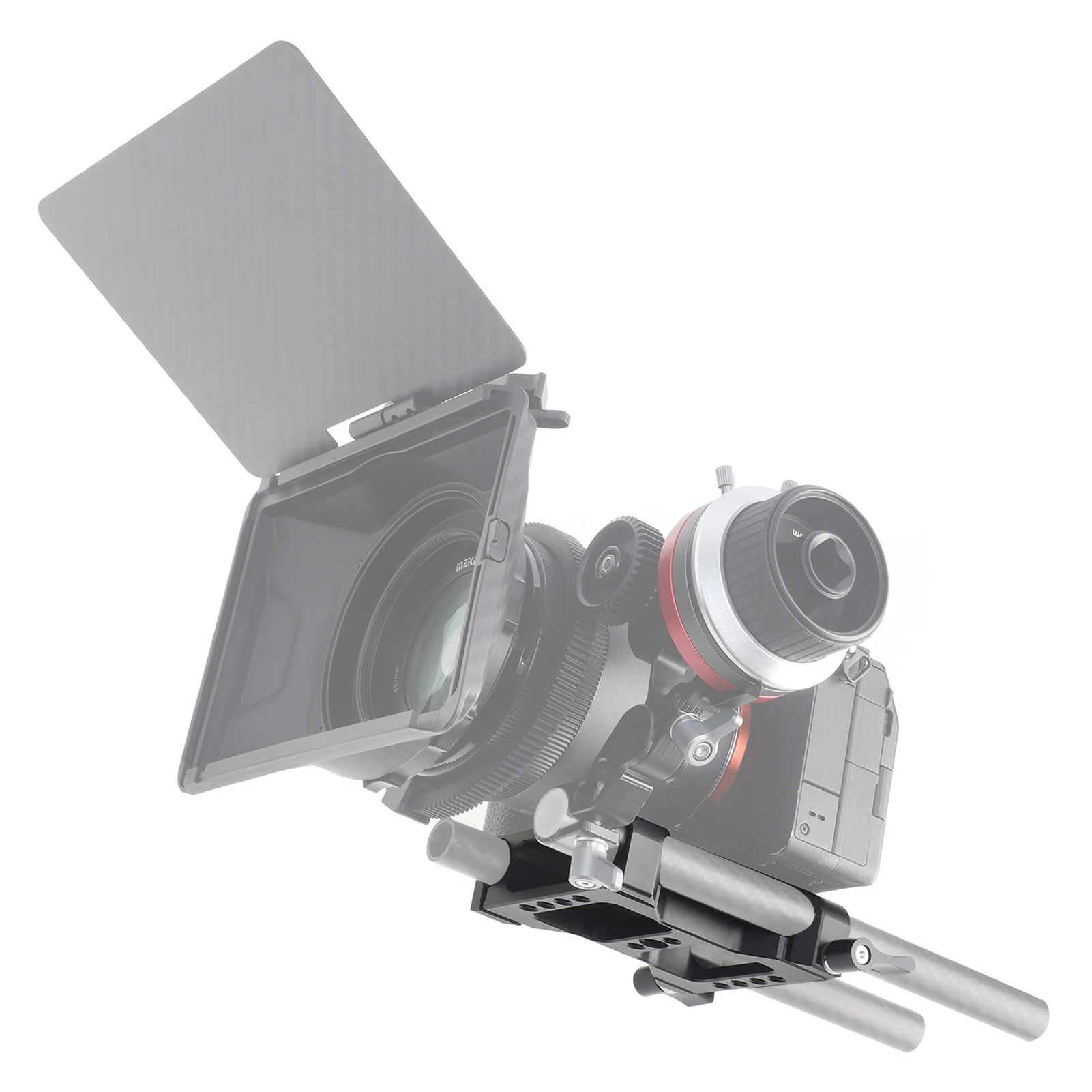 다목적 카메라 베이스플레이트 15mm 로드 레일 클램프 삼각대 장착 베이스플레이트 알루미늄 합금 DSLR 리그 지원 시스템용