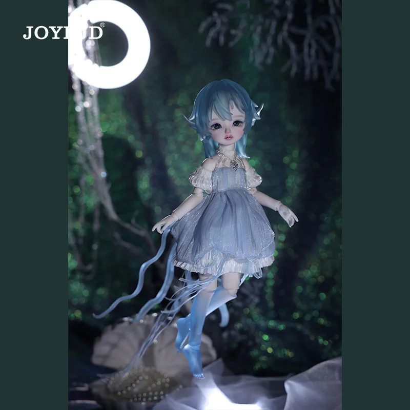 JOYBJD 1/6 Kurage Blue Sea Elf High Heel BJD Cute Jellyfish Style Resin Handmade Collection Exquisite Artwork Ball Jointed Doll