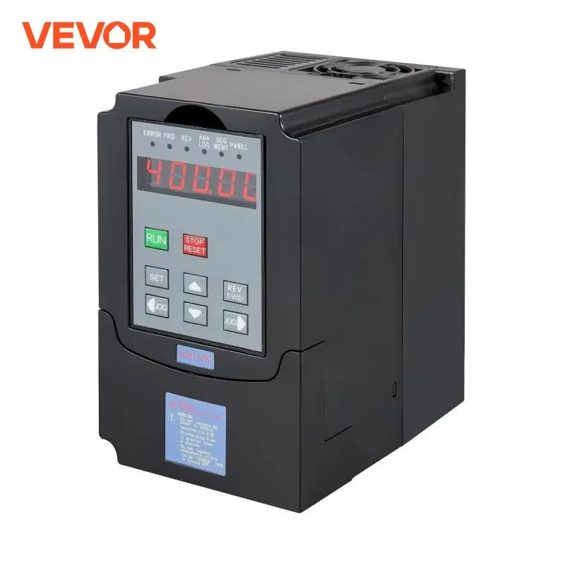 Sine Wave Inverter VEVOR VFD Frequency Inverter 1.5/2.2/3.0/4.0/5.5/7.5KW 220V 3P Variable Speed Drive Frequency Converter for CNC Milling Machine