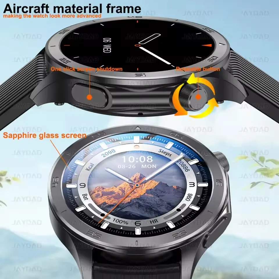 2025 New For OPPO Watch X2 Smart Watch Men GPS Compass AMOLED HD Screen NFC Bluetooth Call Heart Rate IP68 Waterproof Smartwatch 5