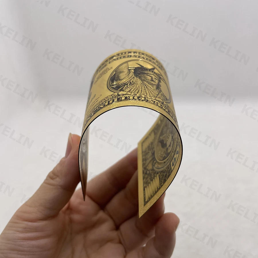 American Bill Dollar 24k Gold Note Fake Money 1 Million For Collection Statue of Liberty Souvenir Ticket Cards