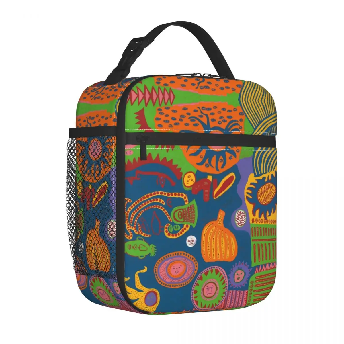 

Pumpkin Abstract Insulated Lunch Bag Cooler Bag Meal Container Yayoi Kusama High Capacity Lunch Box Tote Girl Boy School Travel