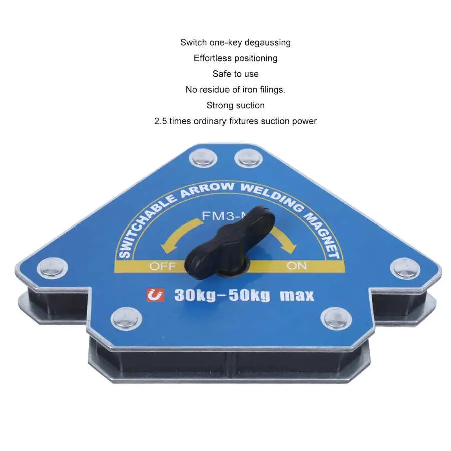 FM3-M welding magnet soldering tool 30-50KG magnetic arrow-shape with switch