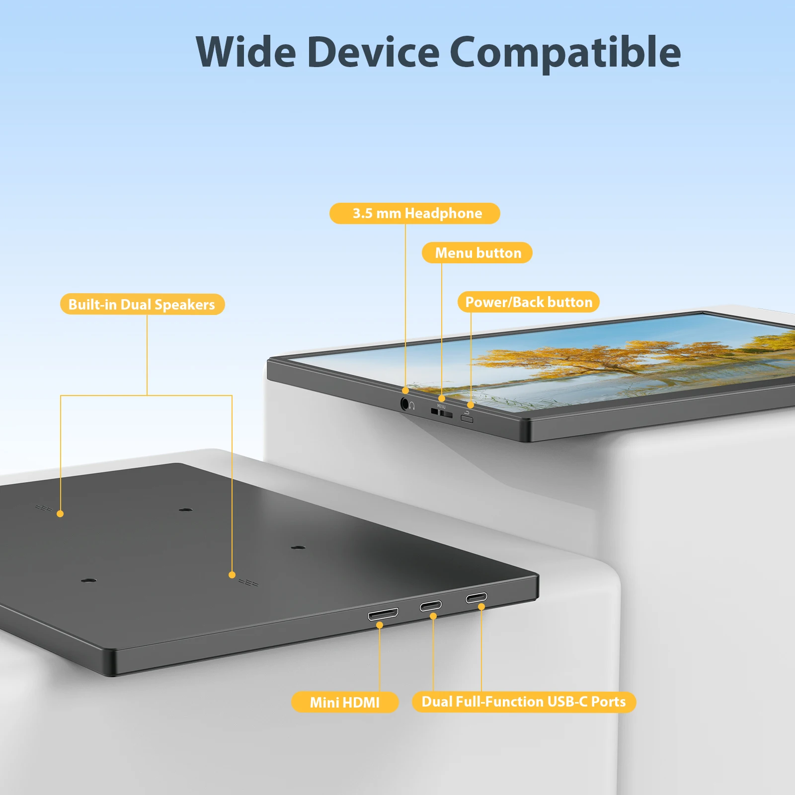 Miktver MK105 Ǯ HD ޴ , 10.5 ġ USB-C IPS, 100% sRGB,  Ʈ HDMI ̹ ÷, Xbox PS4 , 1920x1280
