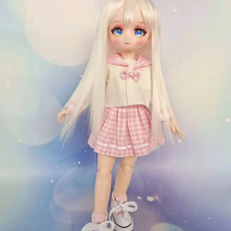 Bjd 1/6 4 セット 1/6 Bjd Anime Doll Full Set 28cm Cute Baby Girl Doll with Clothes