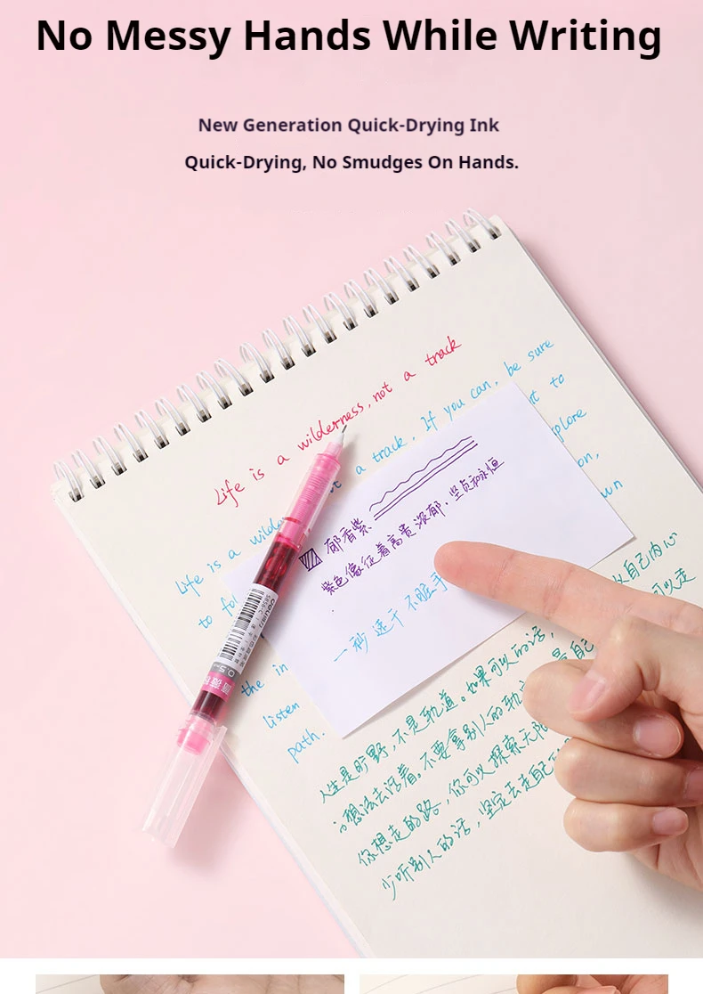 10-teiliges Gelschreiber-Set in verschiedenen Farben mit Nadelspitze, glattes Schreiben, lustiges Briefpapier, Geschenk für Studenten, Sammler-Stift-Kollektion – Detail 7