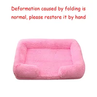 Lit carré en peluche pour animaux de compagnie, coussin épaissi, maison pour chiens et chats, canapé pour chiens Flyffy, lit de couchage pour animaux de compagnie, perfecpolymères, hiver 6