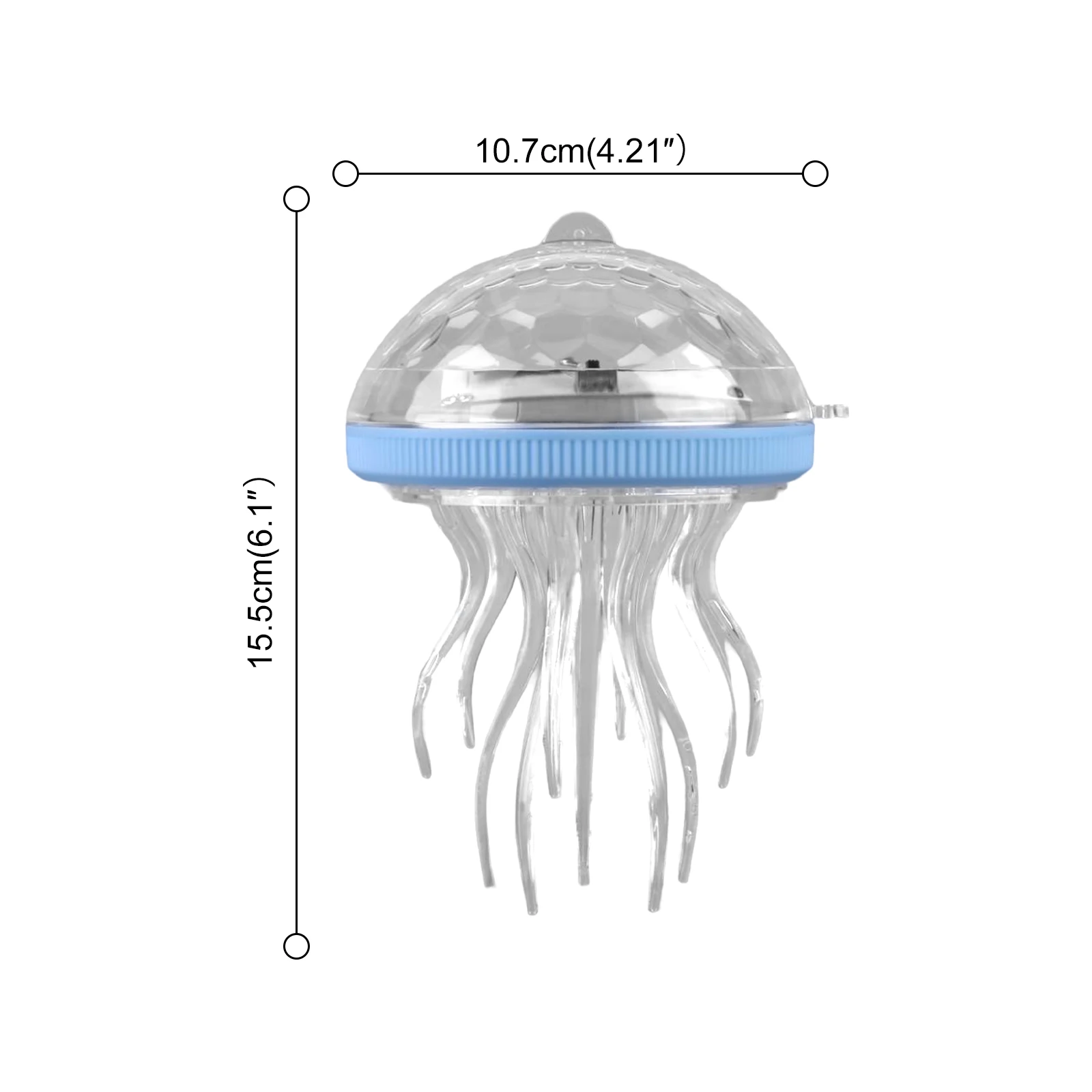 Solar Jellyfish Pool Light Dynamic RGB Color Changing Rechargeable Hanging Light Dimmable Night Light for Bathtub Pool