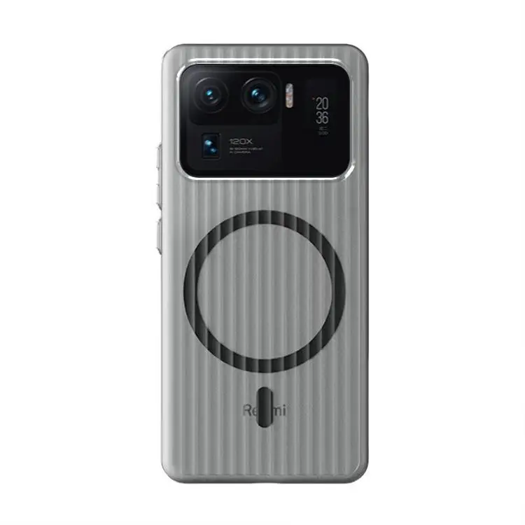 Magnetic Matte Transparent Corrugated Phone Case - Lightweight, Dustproof, Non-Slip Bumper
