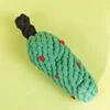 Christmas Pet Chew Toy Cotton Rope Interactive Bone Shape Christmas Tree For Dogs Puppy Teeth Cleaning Relieve Boredom Toys 2