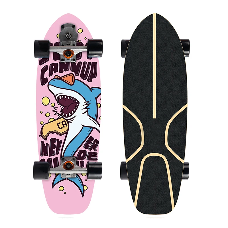 

Factory Direct Sale OEM Popular Teenager Fish Long Skateboard High Quality Land Surfboard Deck