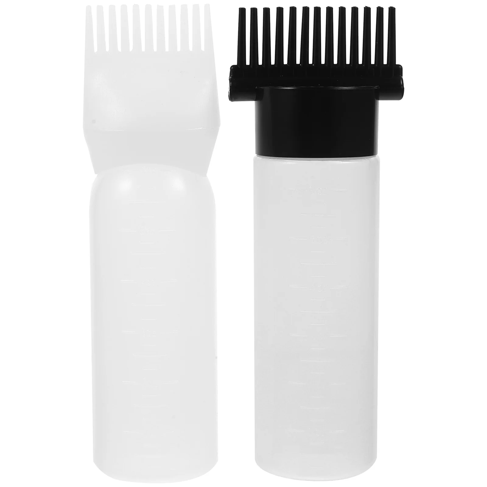 

2 Pcs Hair Dye Oil Dispenser Massage Brush Comb Root Applicator Bottle for Oiling Scalp