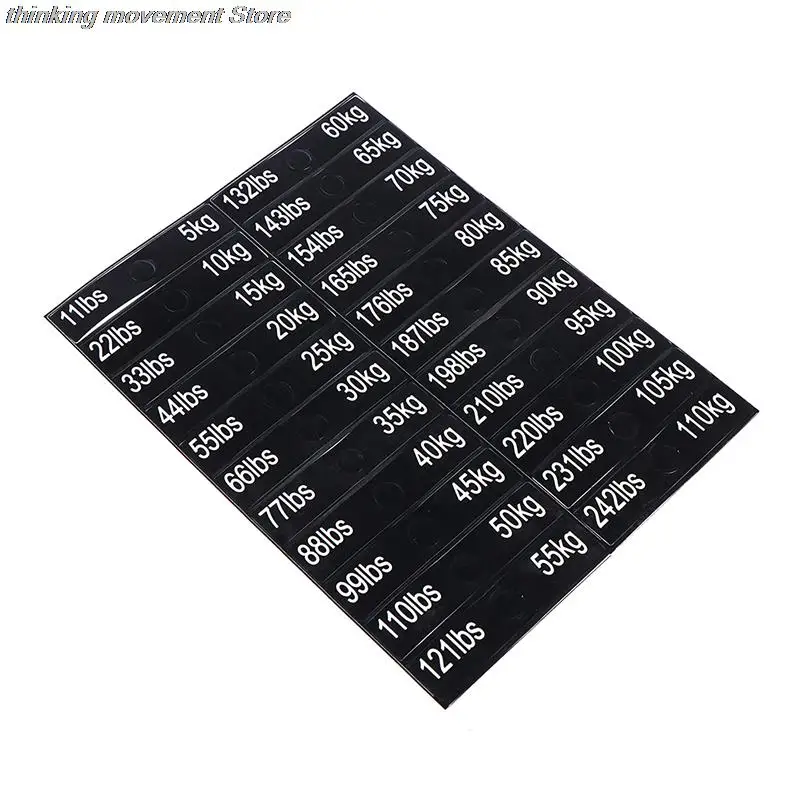 1 Sheet Weight Sticker Labels for Gym Equipment Accessories Power Equipment Label Numbers Sticker gym accessories