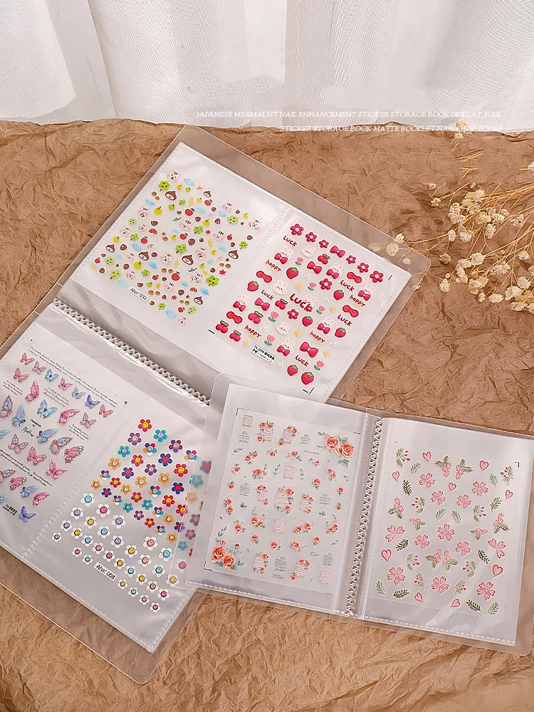 

20/80 Slots Nail Art Stickers Storage Book Empty Album Decals Collecting Organizer Holder Display Notebook Manicure Tools