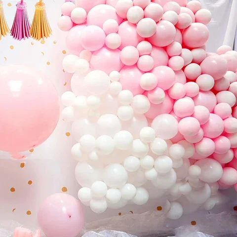 

5" 10" 12" 18" 36" Matte Macaron Pink Round Balloon Kids Baby Shower Wedding Birthday Party Decoration Romantic Ballon Supplies