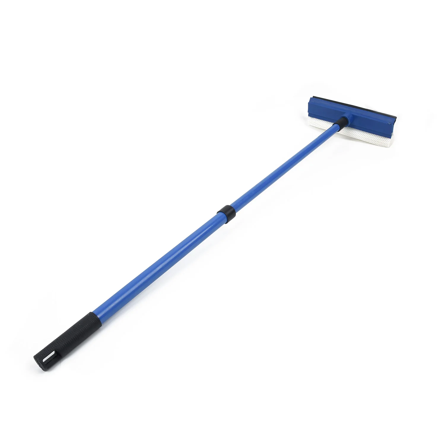 1pc Plastic Extended And Retractable Dual-purpose Casement Glass Squeegee Cleaner Wiper Long Handle Sponge Brush 50cm Rod
