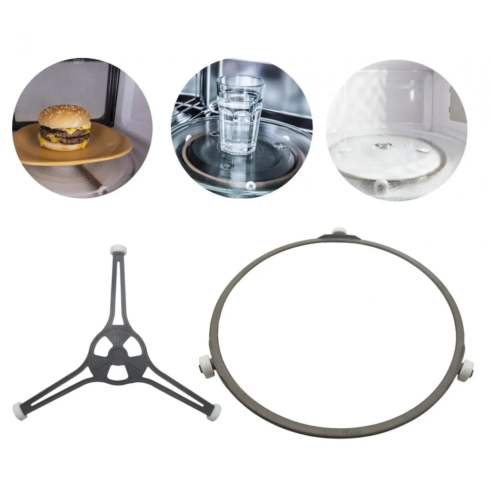 Microwave Oven Spare Parts Microwave Turntable Ring with 14mm Rollers Roller Support Accessories Parts