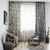 Ins Nordic Wind Matching Colored Linen Curtain New Modern Curtains for Living Room Bedroom Balcony High Shading Printing Concise 1